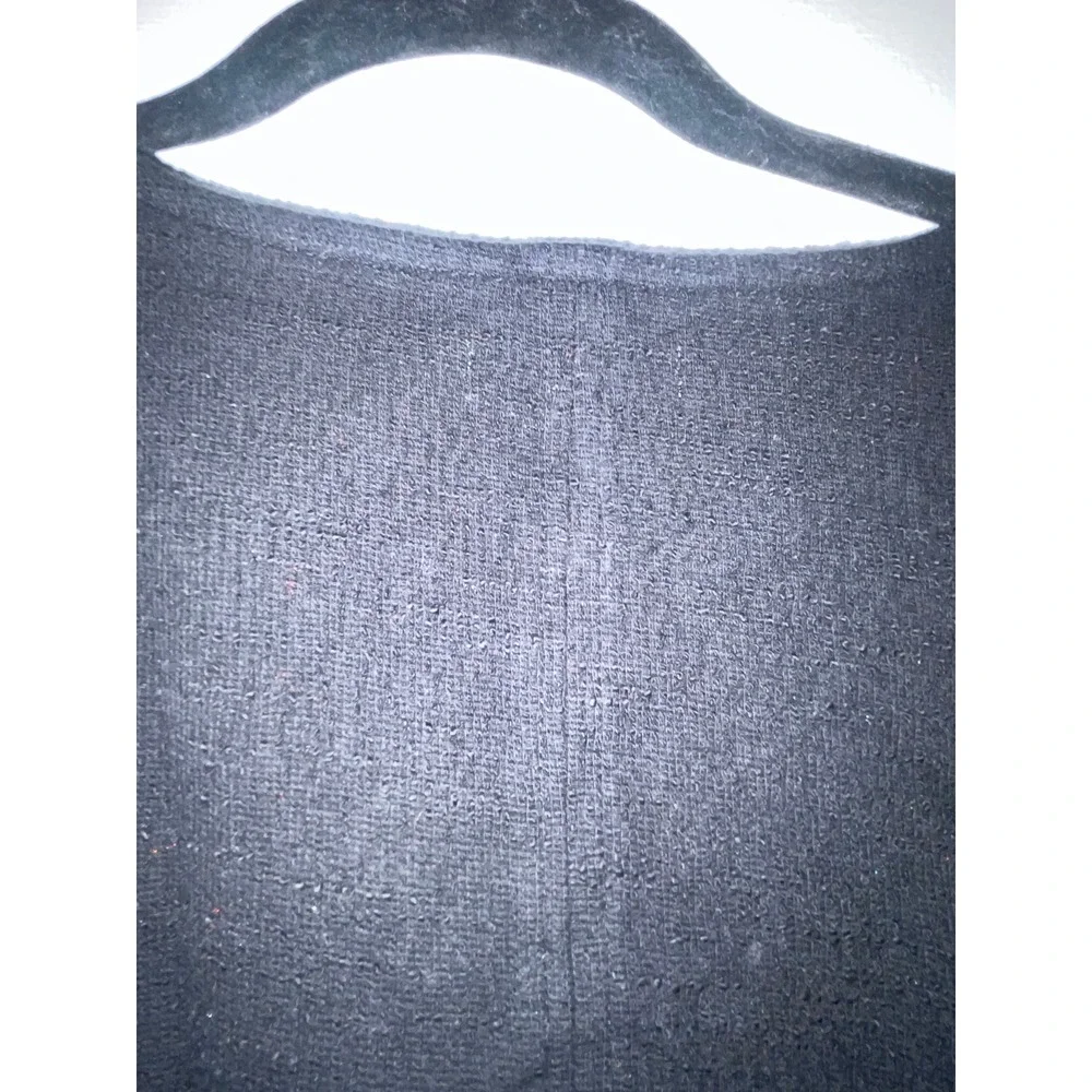 Madewell Black Textured Cotton V-Neck Puff Sleeve Top Womens‎ Medium G2042
